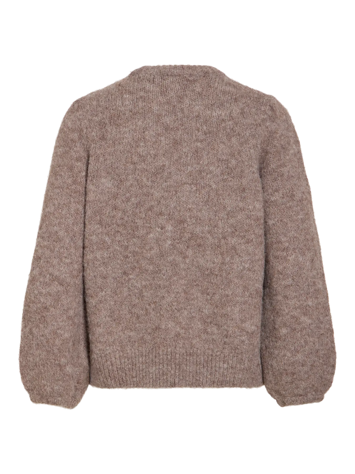 VL VIBOWS L/S PUFF KNIT - DARK NATURAL MELANGE