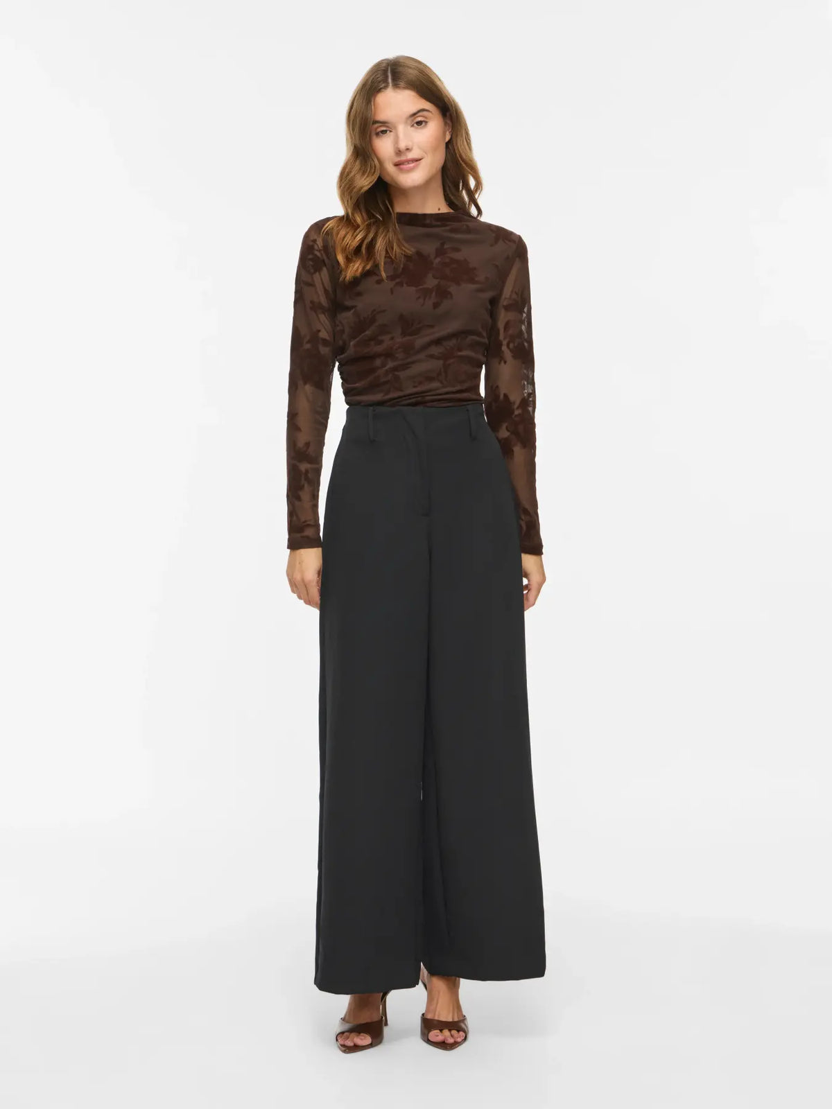 VL VIFRIMO HW TAILORED PANT - BLACK