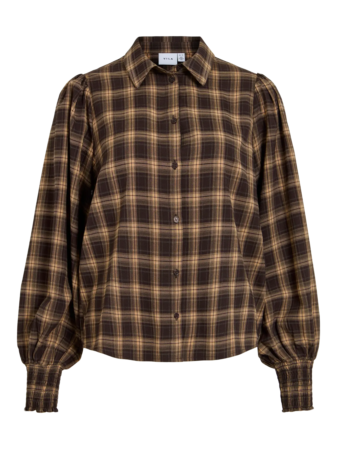 VL VILENE CHECK L/S SHIRT - BRUN TERN