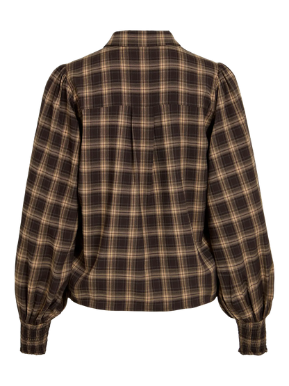 VL VILENE CHECK L/S SHIRT - BRUN TERN