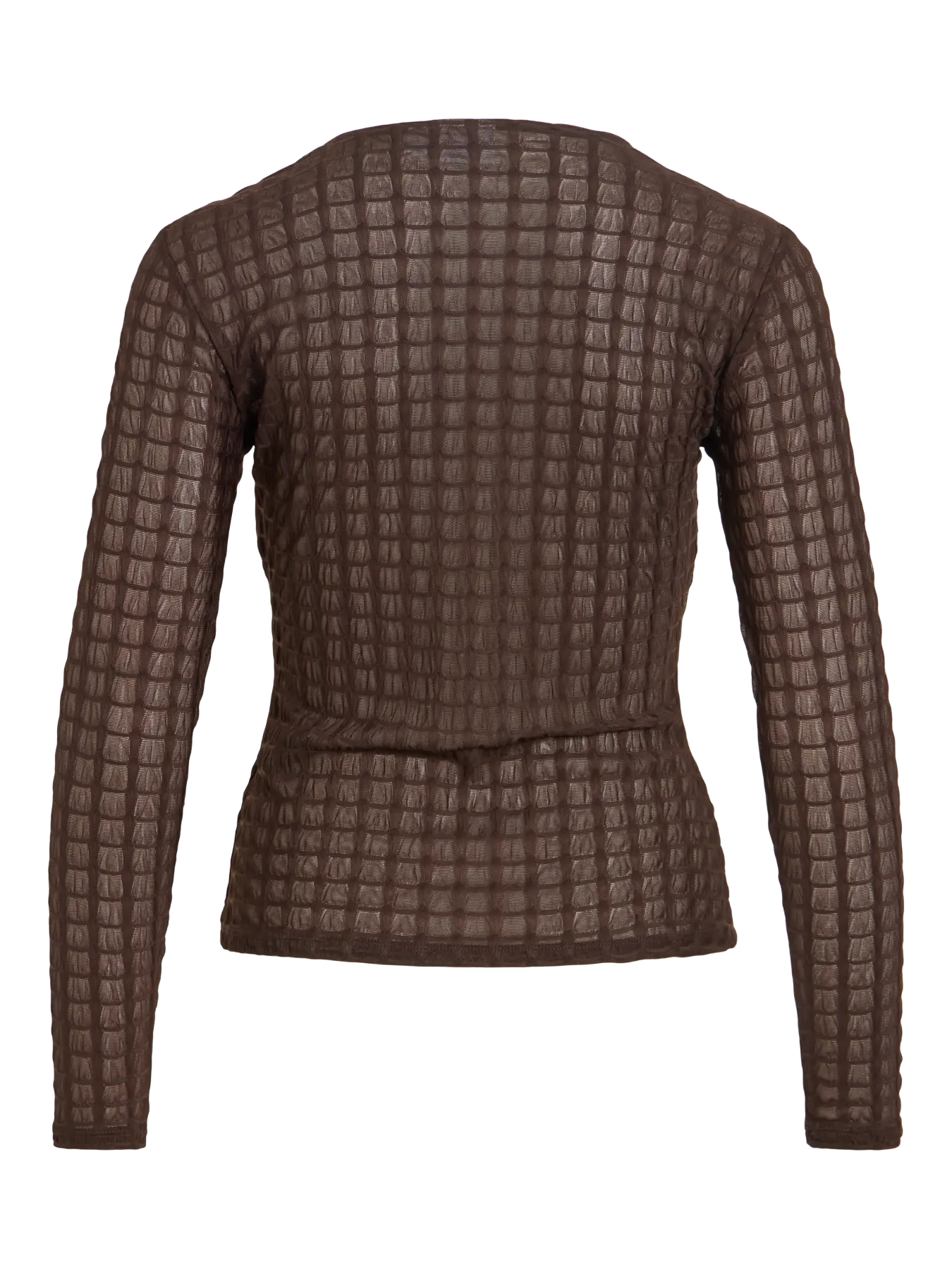 VL VIMIRANI O-NECK MESH TOP - BRUN