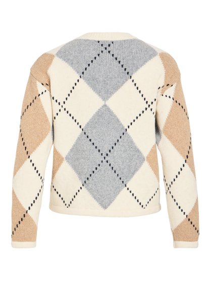 VL VICHECK NEW L/S KNIT CARDIGAN - harlekin tern