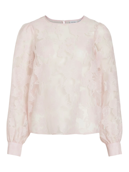 VL VIBILLIE O-NECK L/S TOP - lyserød