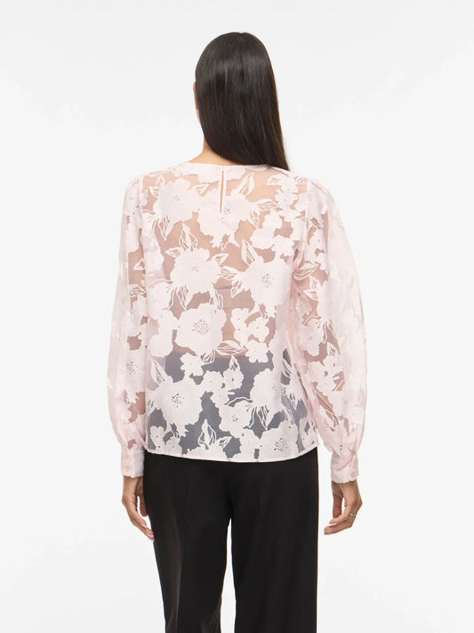 VL VIBILLIE O-NECK L/S TOP - lyserød
