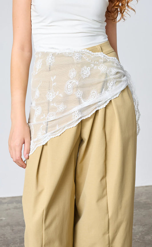 SP Scarf-501 - hvid m/blonder