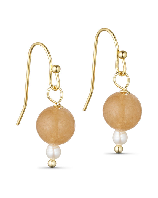 TS Usha Earring - latte farvet natural stones