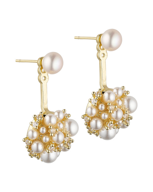 TS Firenze Earring - forgyldt m/ferskvandsperler