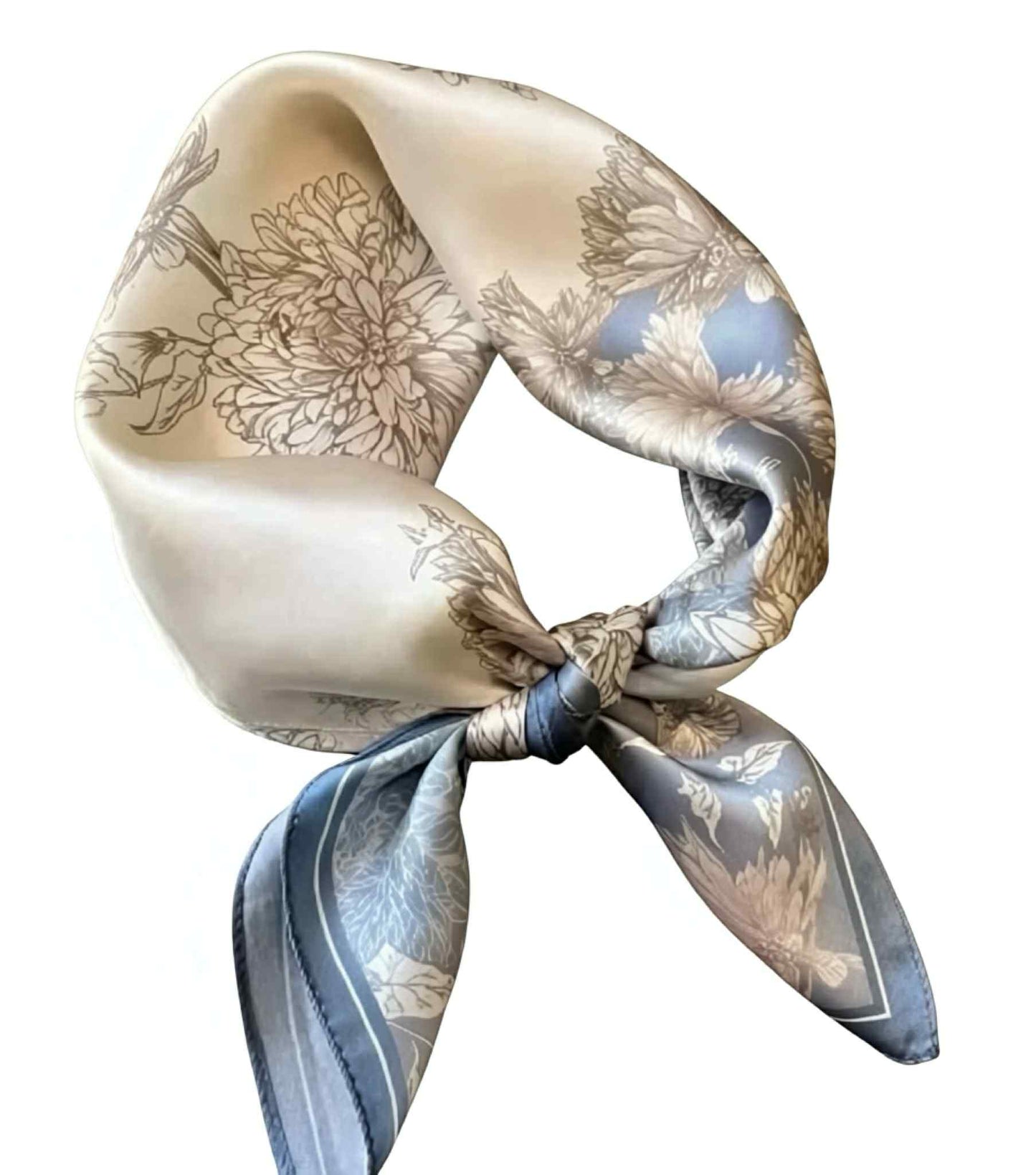 TS Søs Scarf - Ice blue/off white