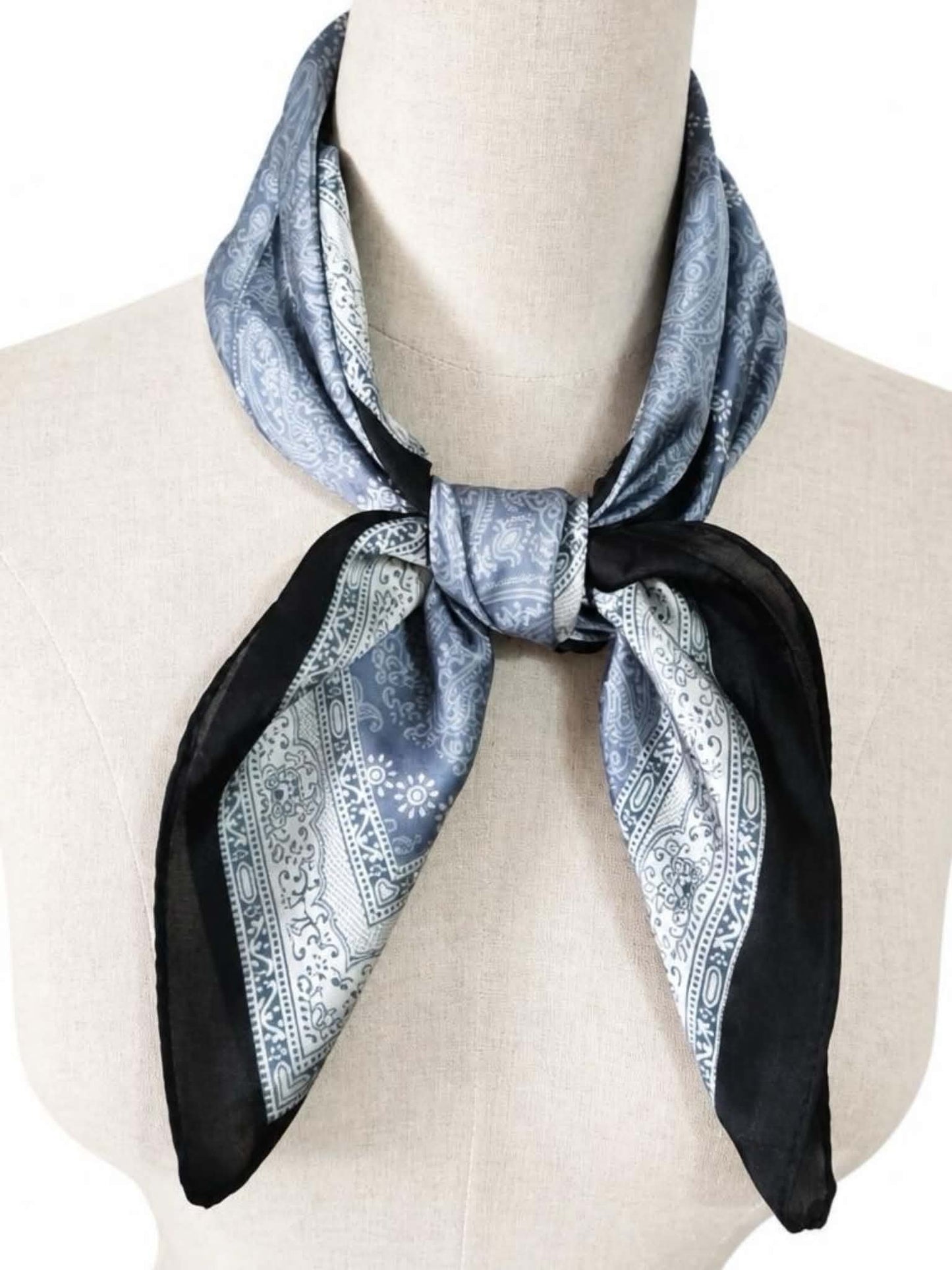 TS Søs Scarf - aw9 - mønstret - blålige farver