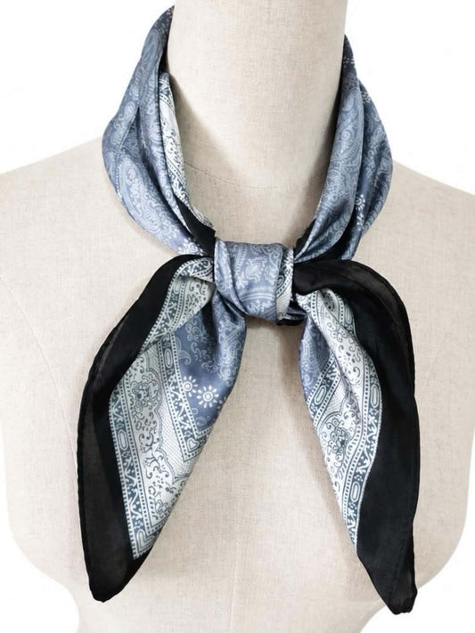 TS Søs Scarf - aw9 - mønstret - blålige farver
