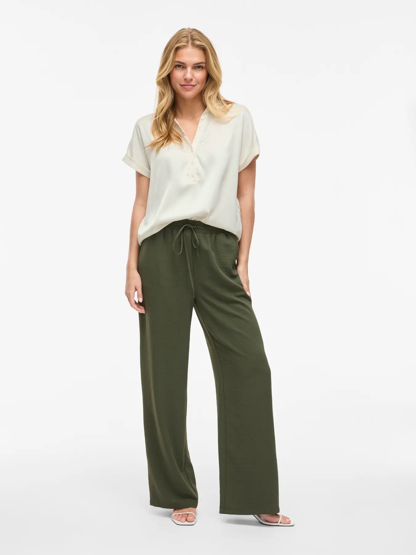 VL VIENNA RAVENNA S/S TOP - cloud dancer - hvid