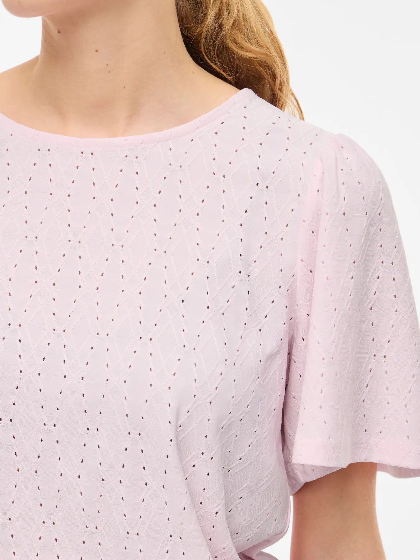 VL VIBELLI O-NECK S/S TOP - lyserød