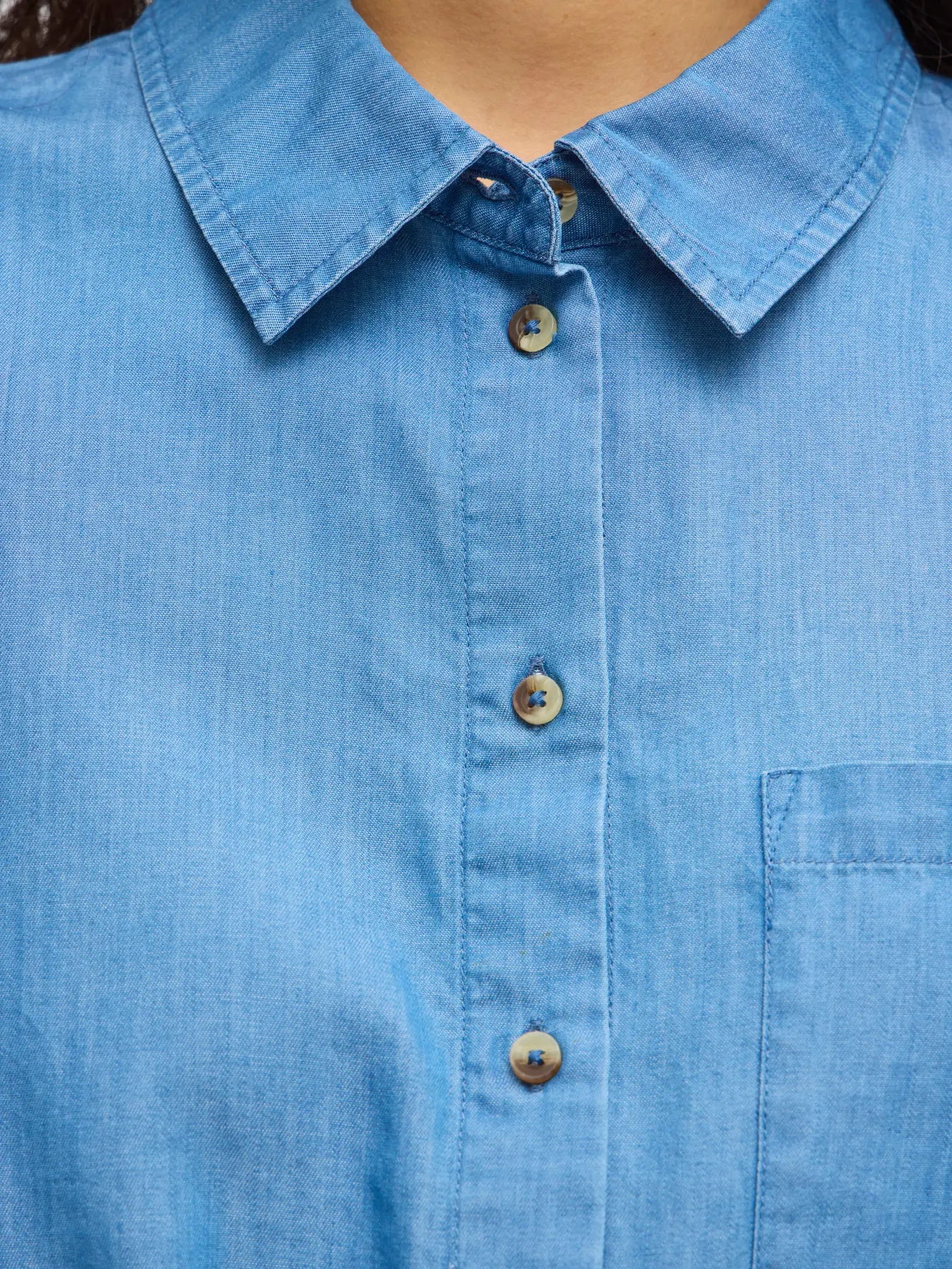 VL VINORI S/S SHIRT DRESS - blue denim lyocell