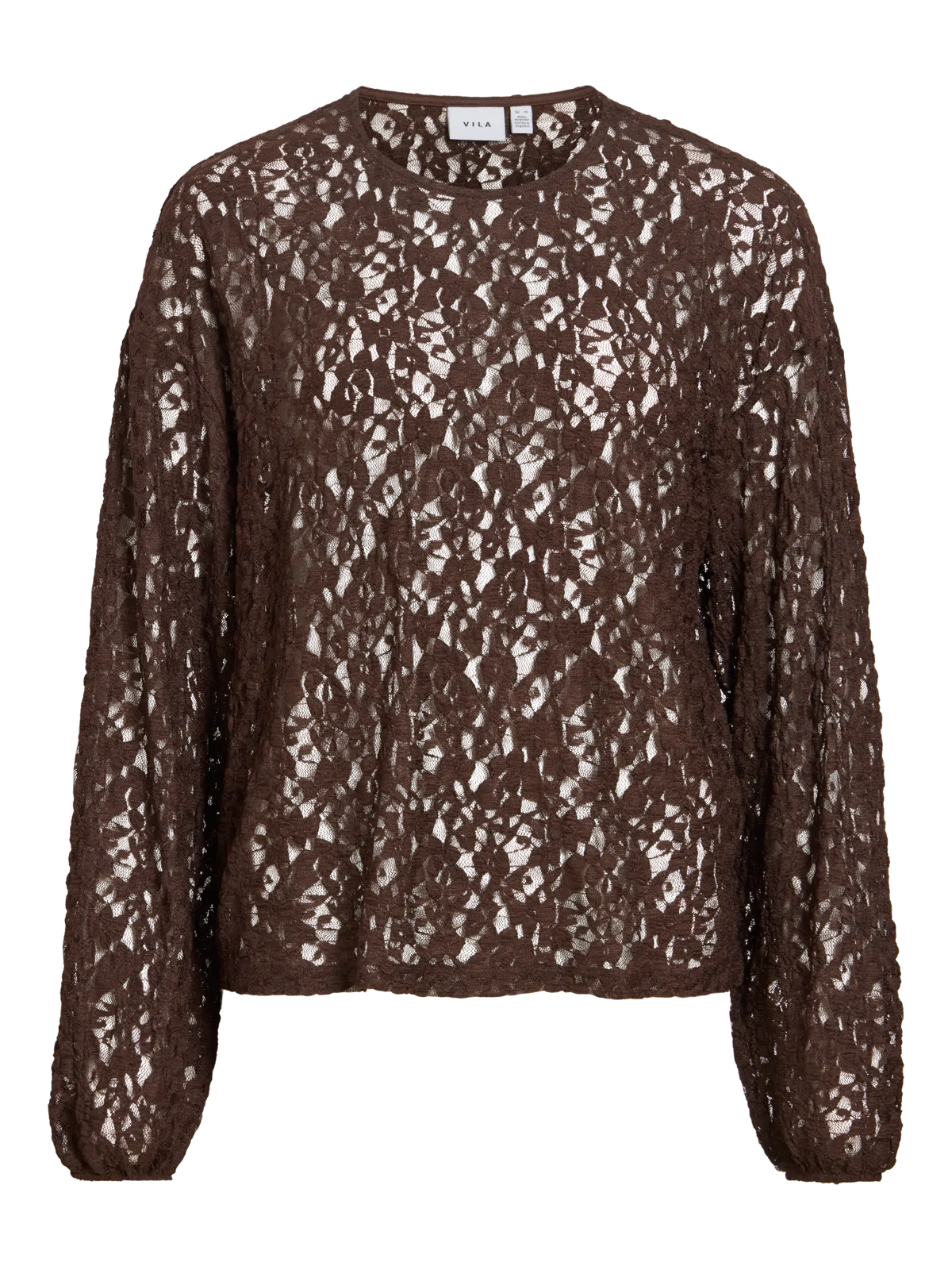 VL VIALDEIA O-NECK L/S Bluse - brun