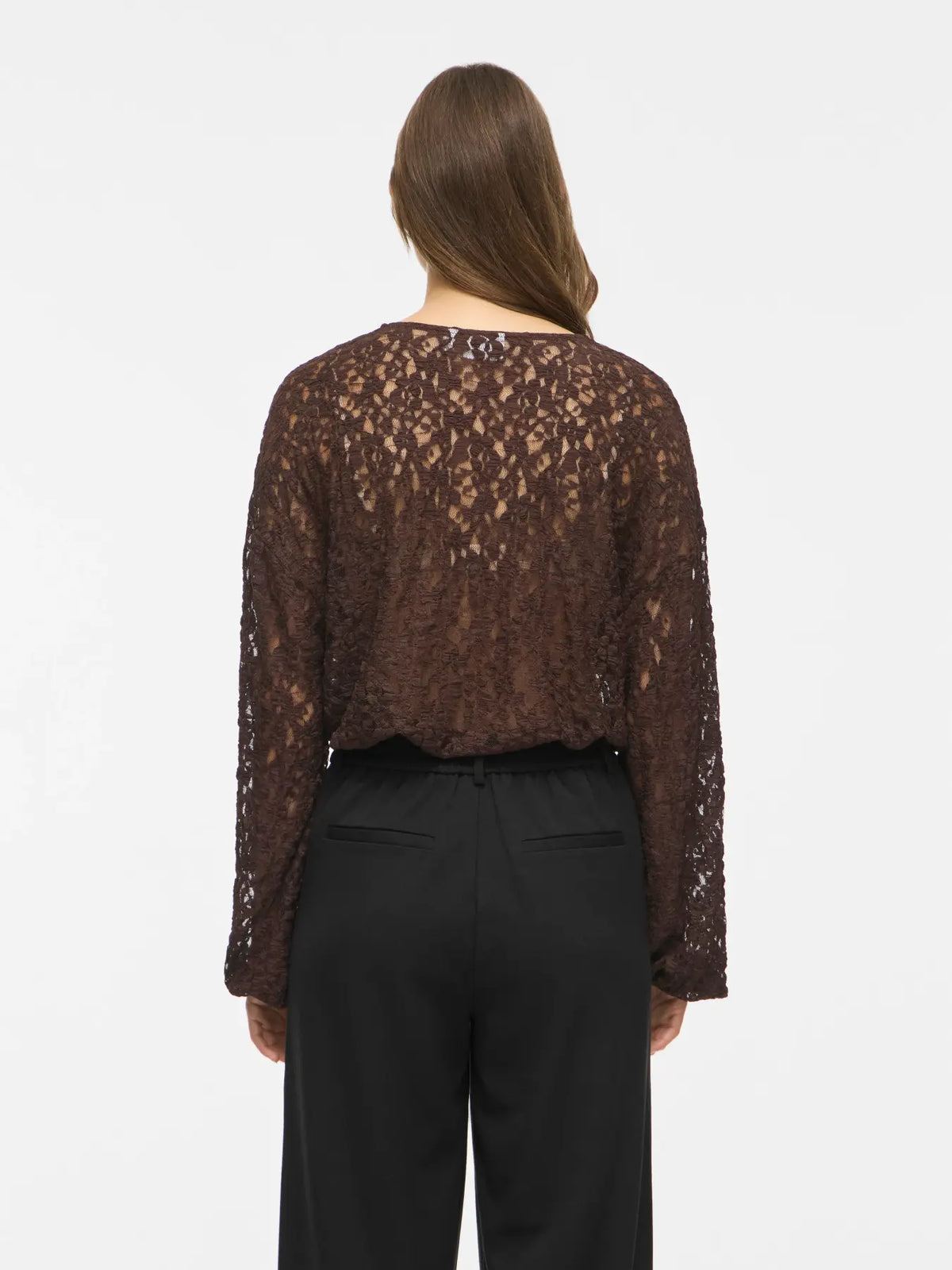 VL VIALDEIA O-NECK L/S Bluse - brun