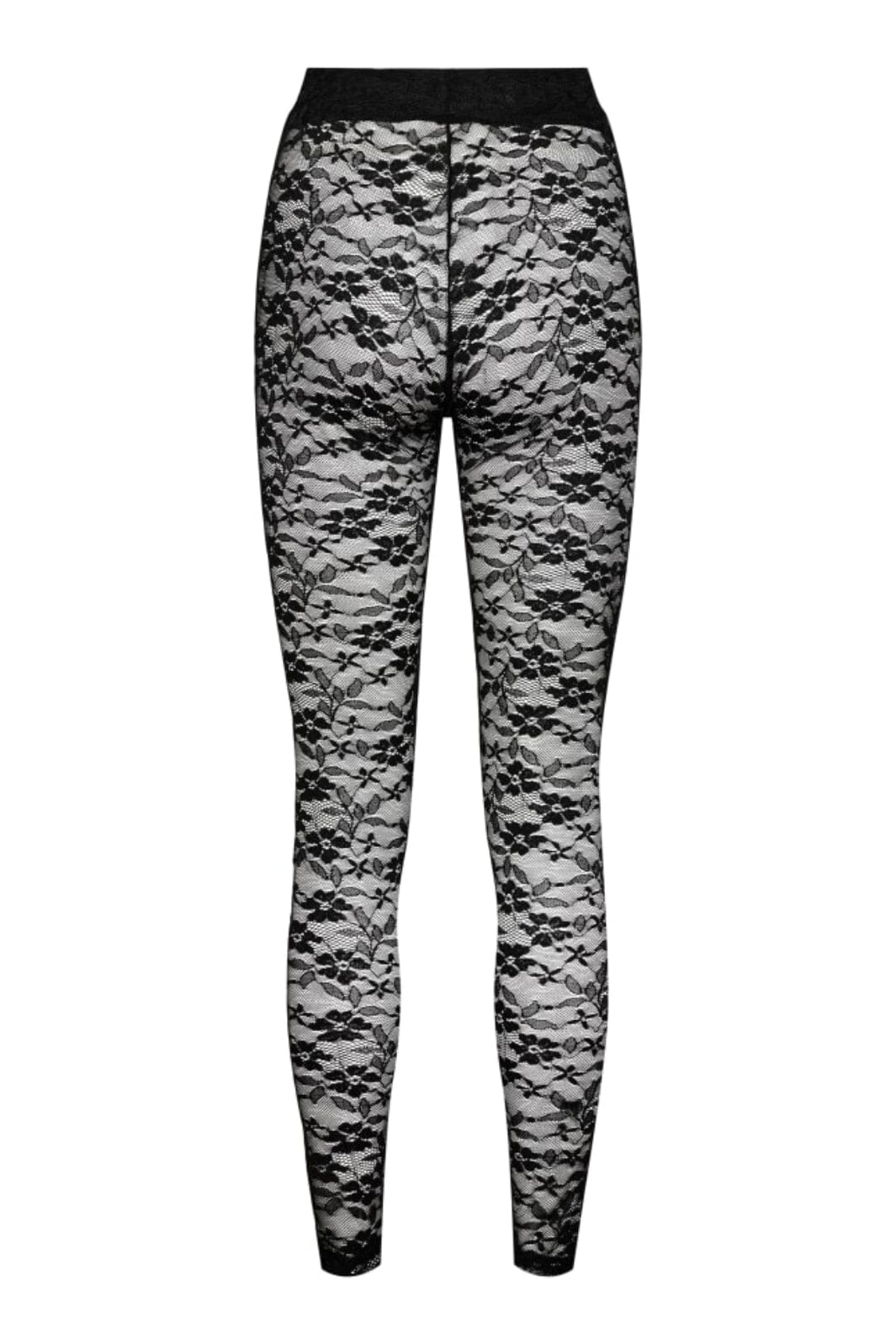 LB Isa Leggings - sort blomsterprint