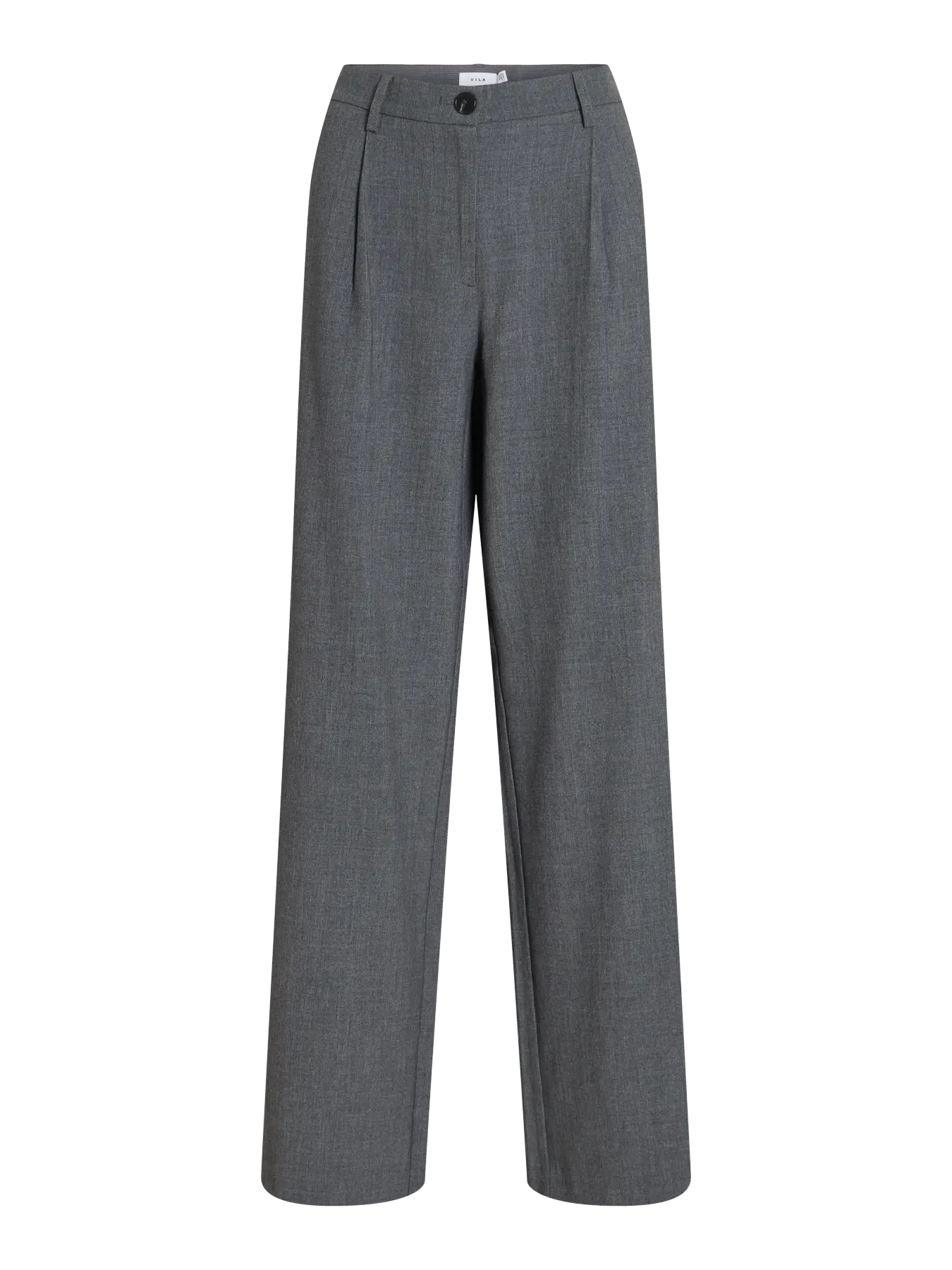 VL VIKARI RW WIDE WVN PANT - dark grey melange