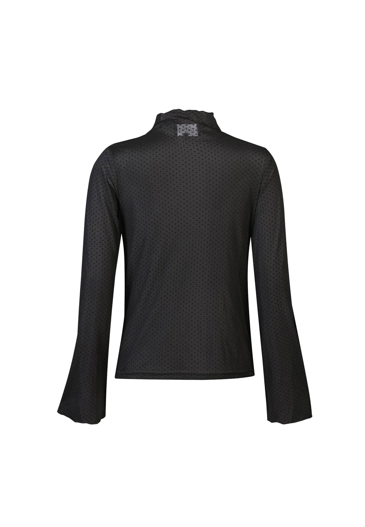 LB MESH LS TROMPET MESH TOP - black dot