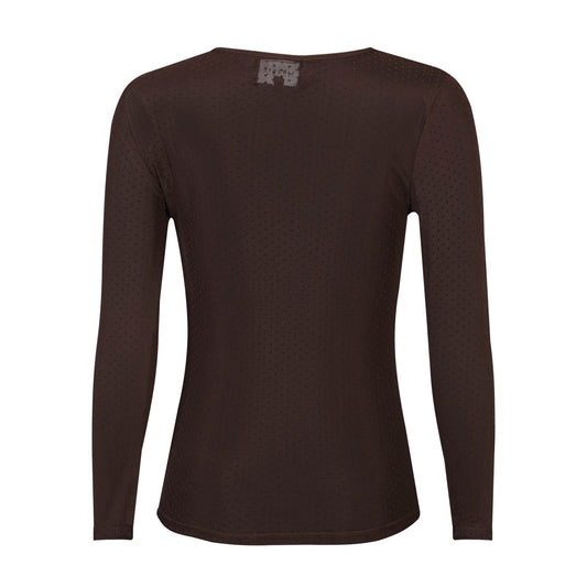 LB Mesh LS T-shirt - dark brown