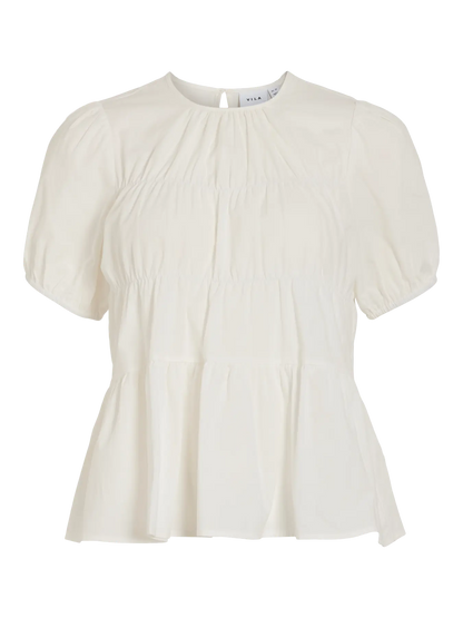 VL Vesefika 2/4 Bluse Top - hvid