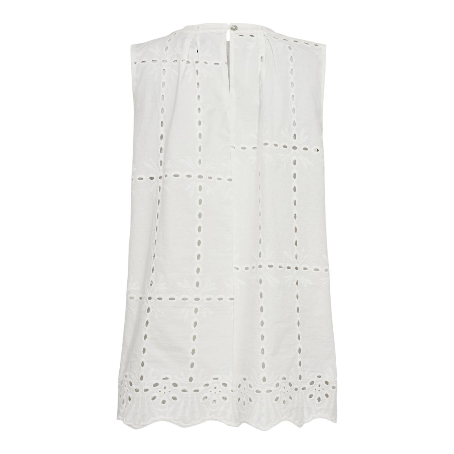 LB Brody Top - hvid m/broderi