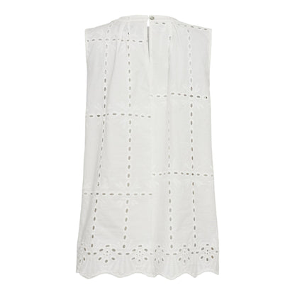 LB Brody Top - hvid m/broderi