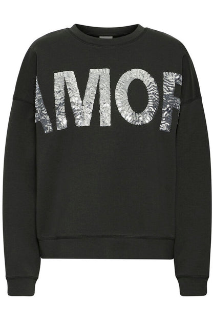 IC KELICIA Sweat - sort m/silver