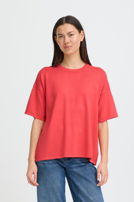 IC LULS LOOSE SHIRT - Teaberry rød