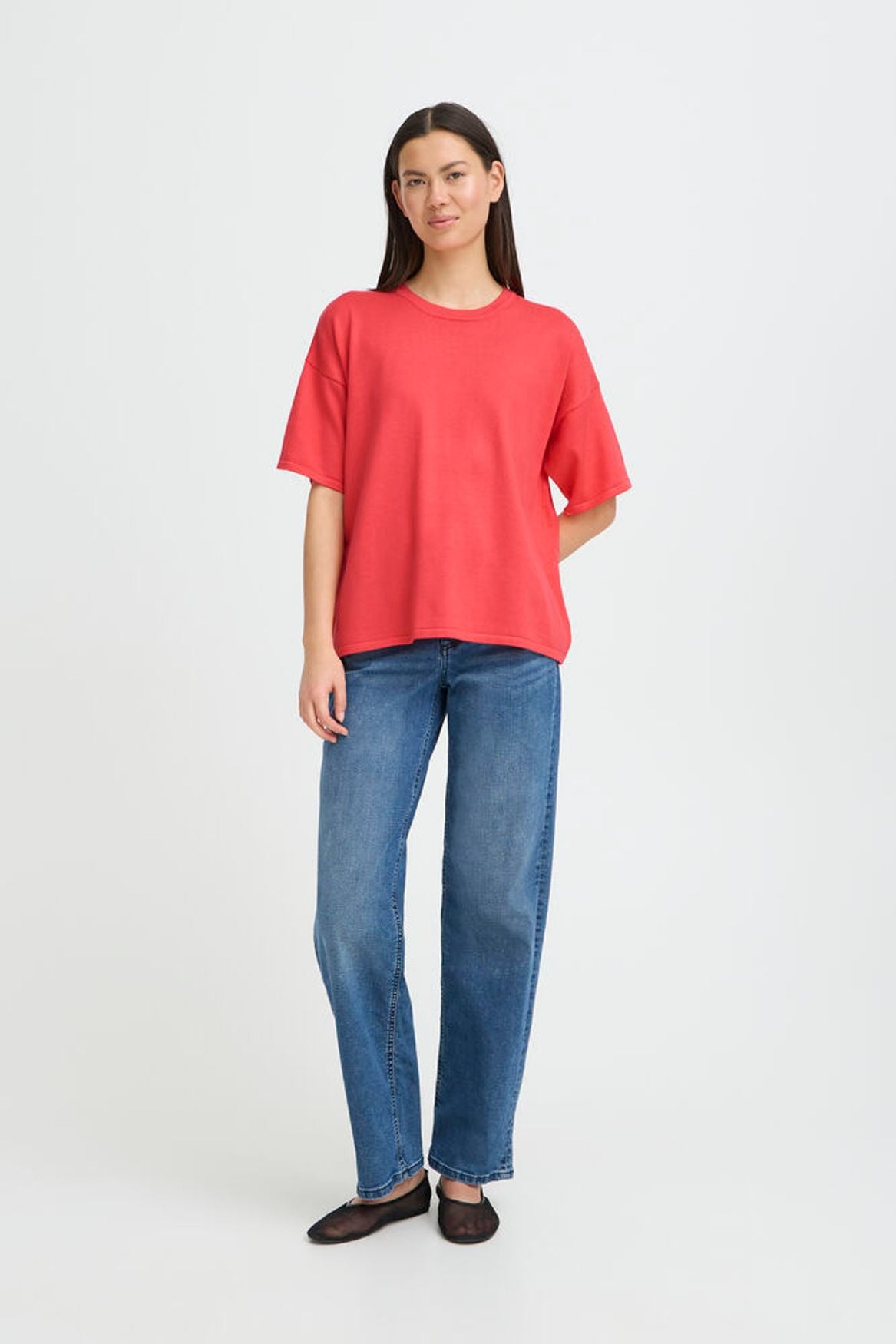 IC LULS LOOSE SHIRT - Teaberry rød