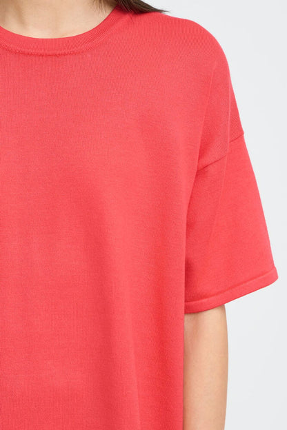 IC LULS LOOSE SHIRT - Teaberry rød