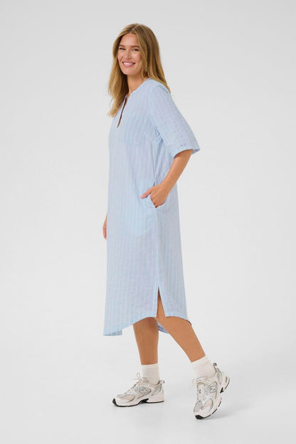 KA Sara Kaftan Dress - blue/white stripe