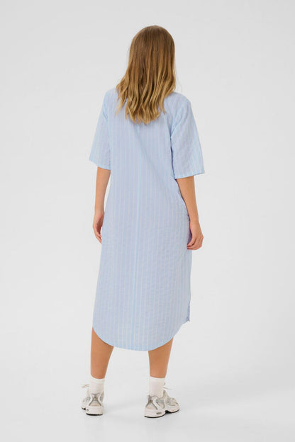 KA Sara Kaftan Dress - blue/white stripe