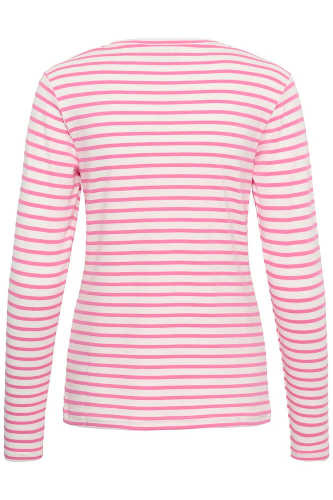 KA Liddy T-shirt m/lange ærmer - hvid/pink power striber