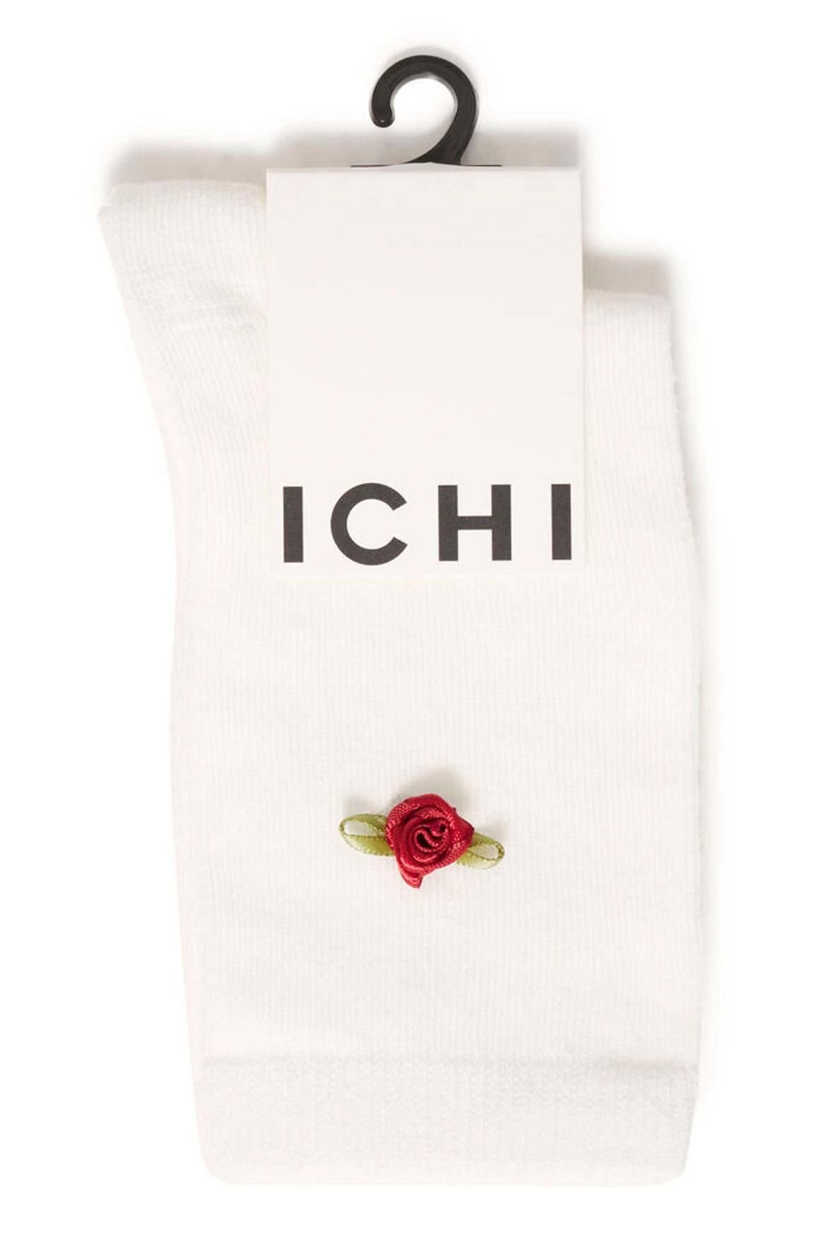 IC Rosa Socks - hvid m/rose