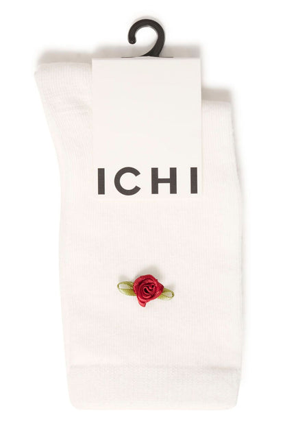 IC Rosa Socks - hvid m/rose