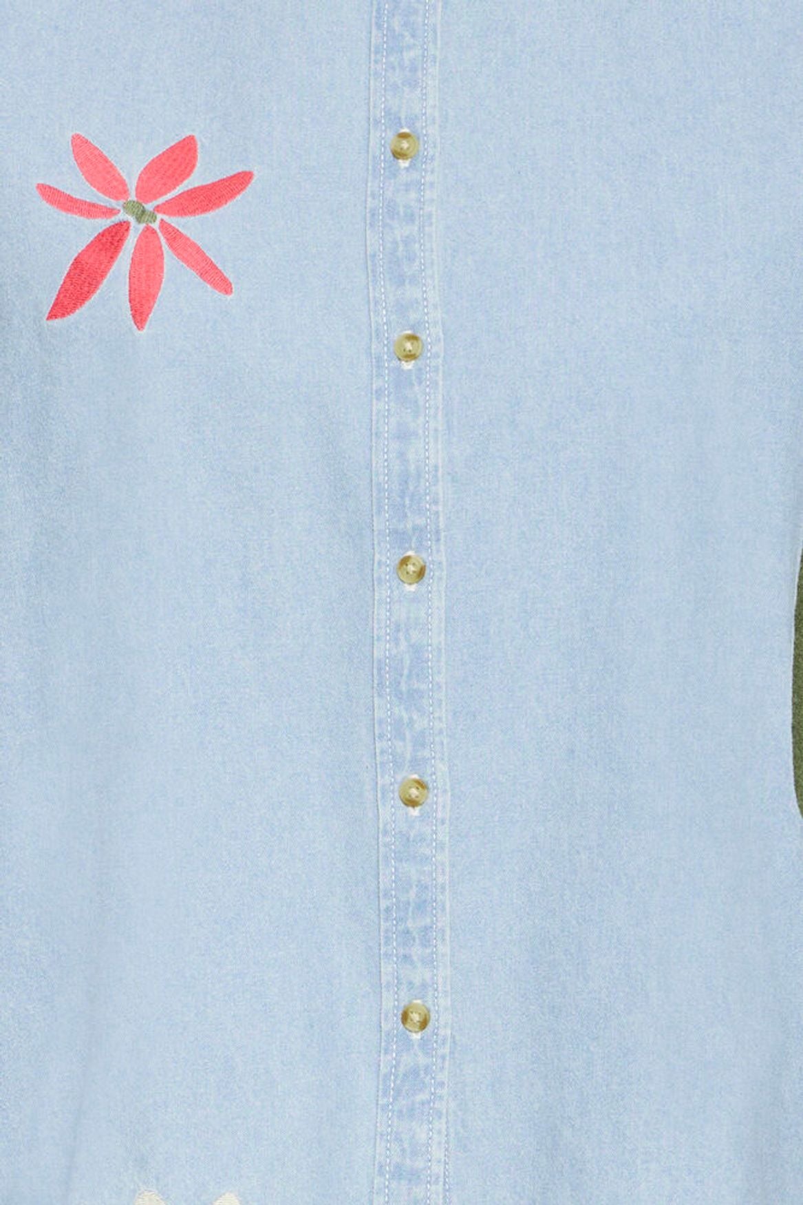 IC TULLE Shirt - lys denim m/fine detaljer