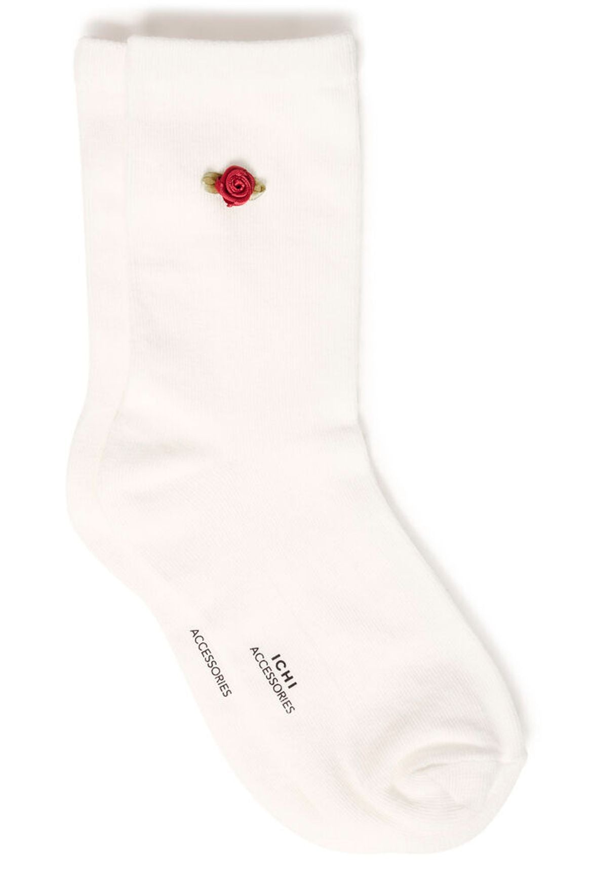 IC Rosa Socks - hvid m/rose