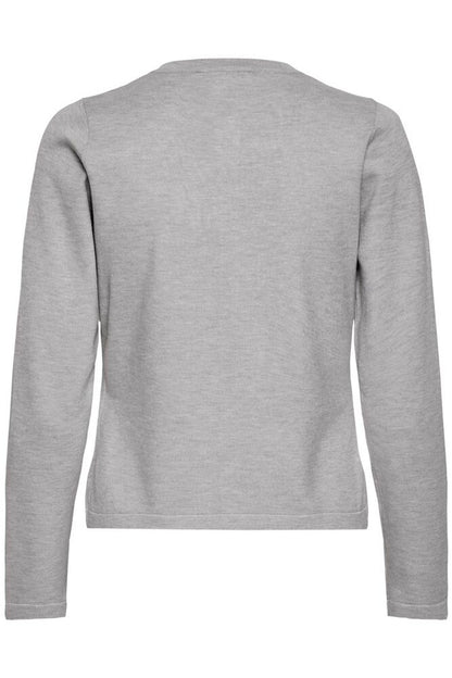 IC LULS O-Neck Cardigan - Light grey melang