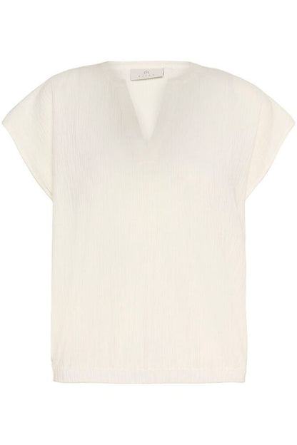 KA Gitte Hør Blouse - Feather Gray Beige