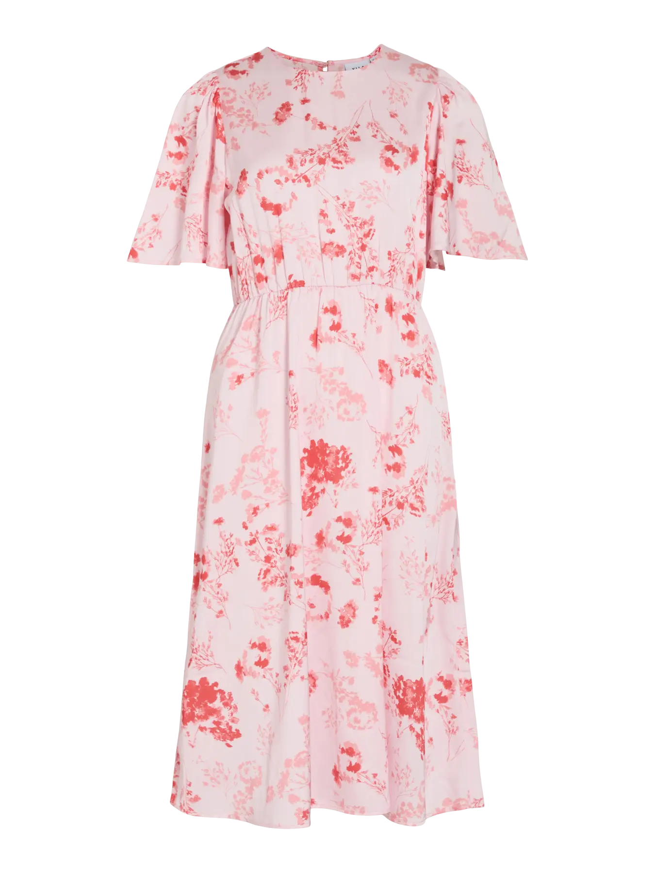 VL VITHALIA ANYA 2/4 O-NECK DRESS/DC - rosa