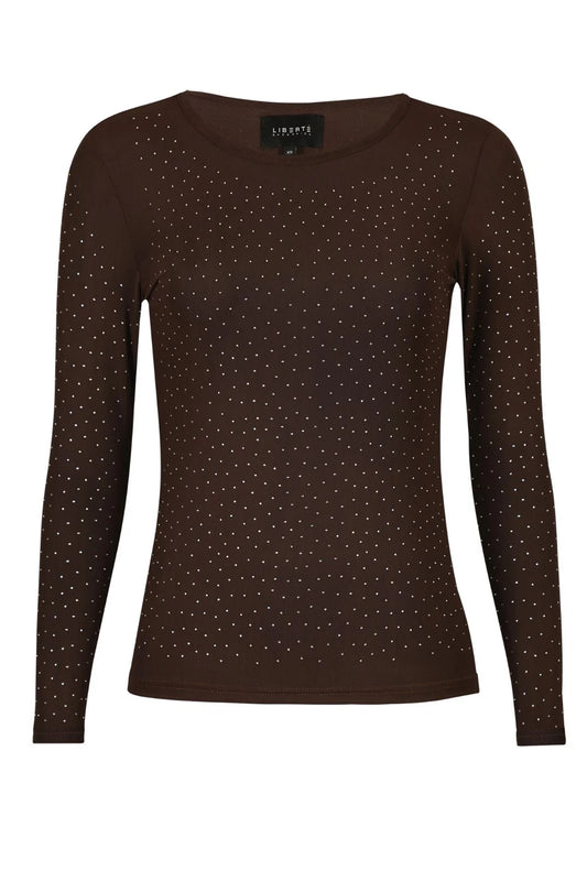 LB mesh - dark brown diamond dot