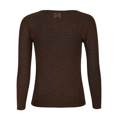 LB mesh - dark brown diamond dot