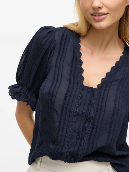 VL Vicasja 2/4 V-Neck shirt - marine