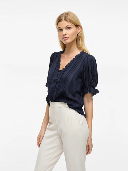 VL Vicasja 2/4 V-Neck shirt - marine