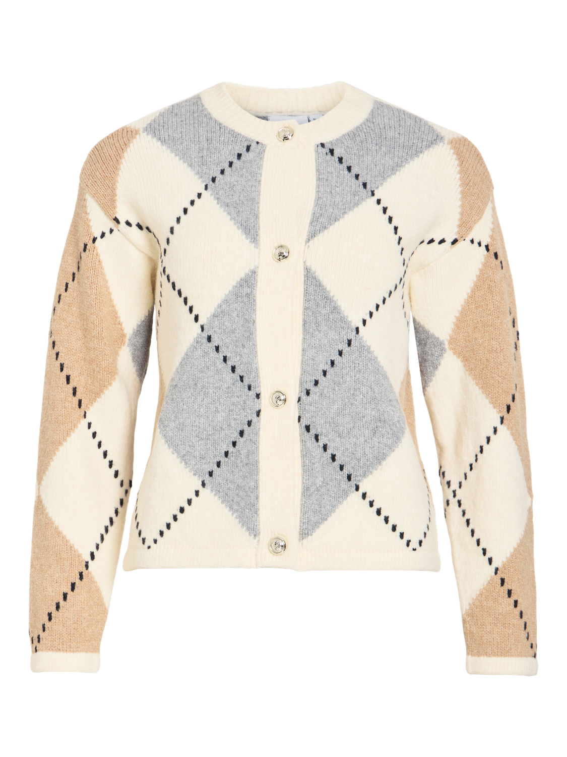 VL VICHECK NEW L/S KNIT CARDIGAN - harlekin tern