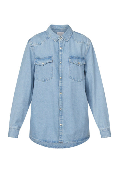 SP OSA-SH denim skjorte – blue wash