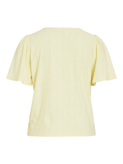 VL VIBELLI O-NECK S/S TOP - gul