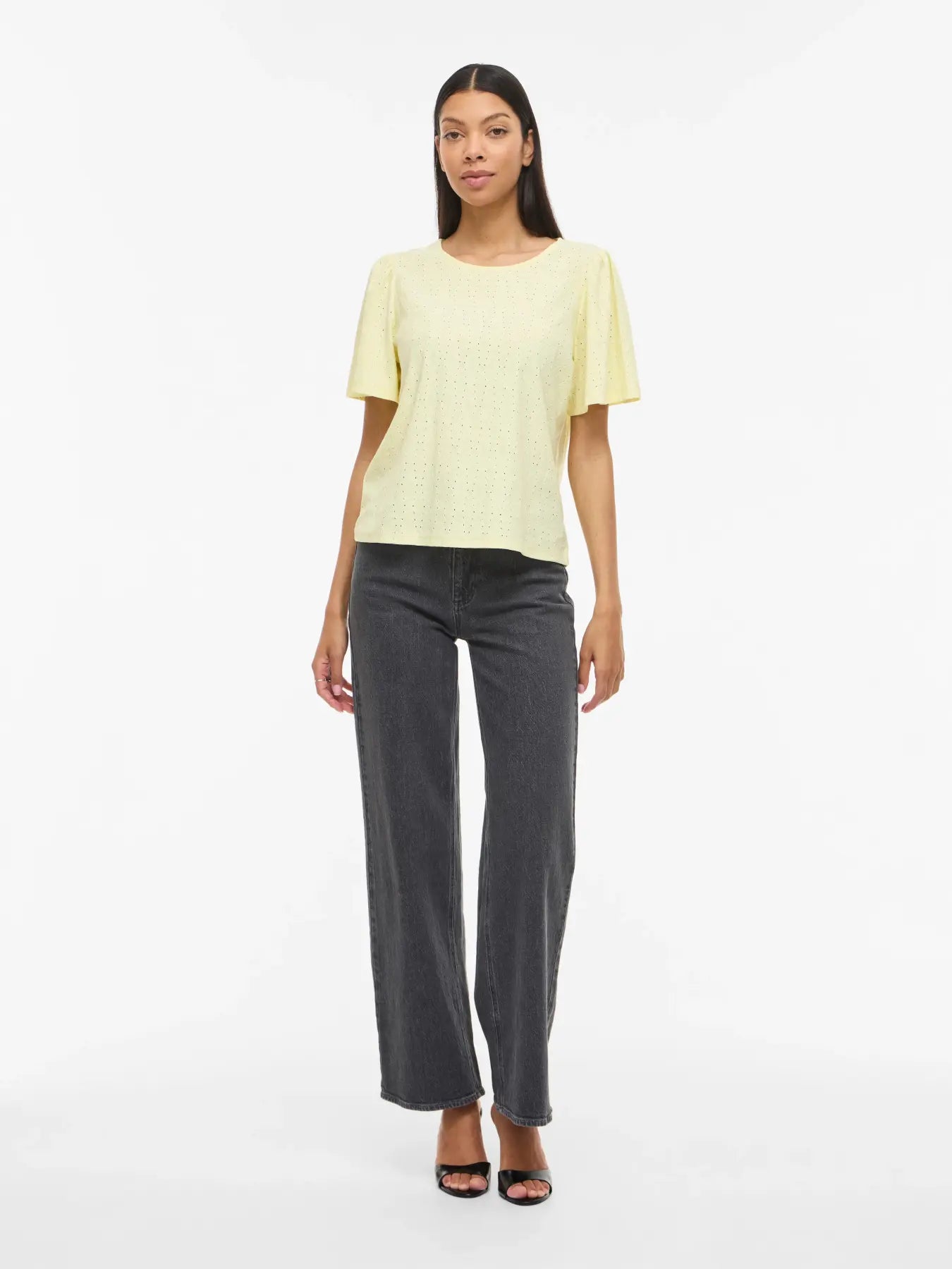VL VIBELLI O-NECK S/S TOP - gul