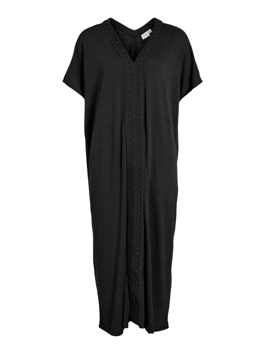 VL Vibrielle V-neck midi kaftan -sort