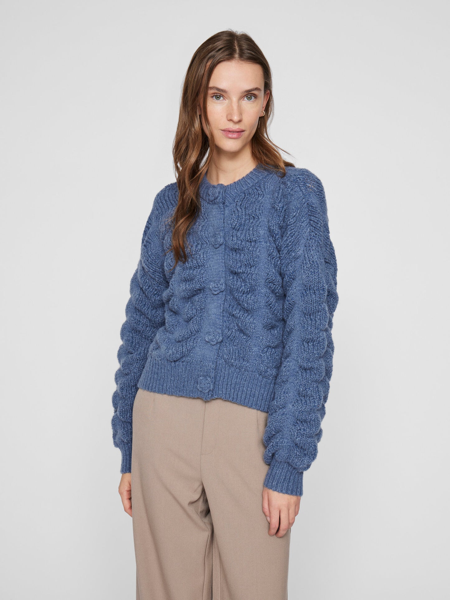 VL VICHANA L/S KNIT CARDIGAN - BLUE